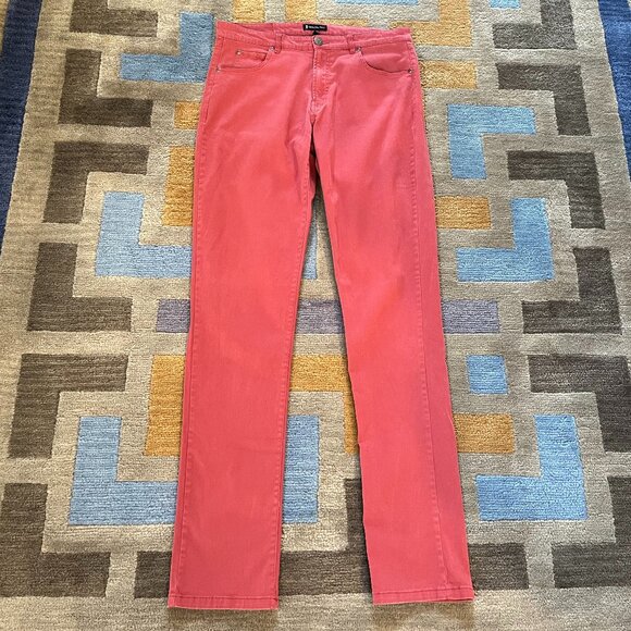 American Tall Five-Pocket Pants Men's 34x38 Style D18-013 Straight Slim NWOT Red - Picture 1 of 11